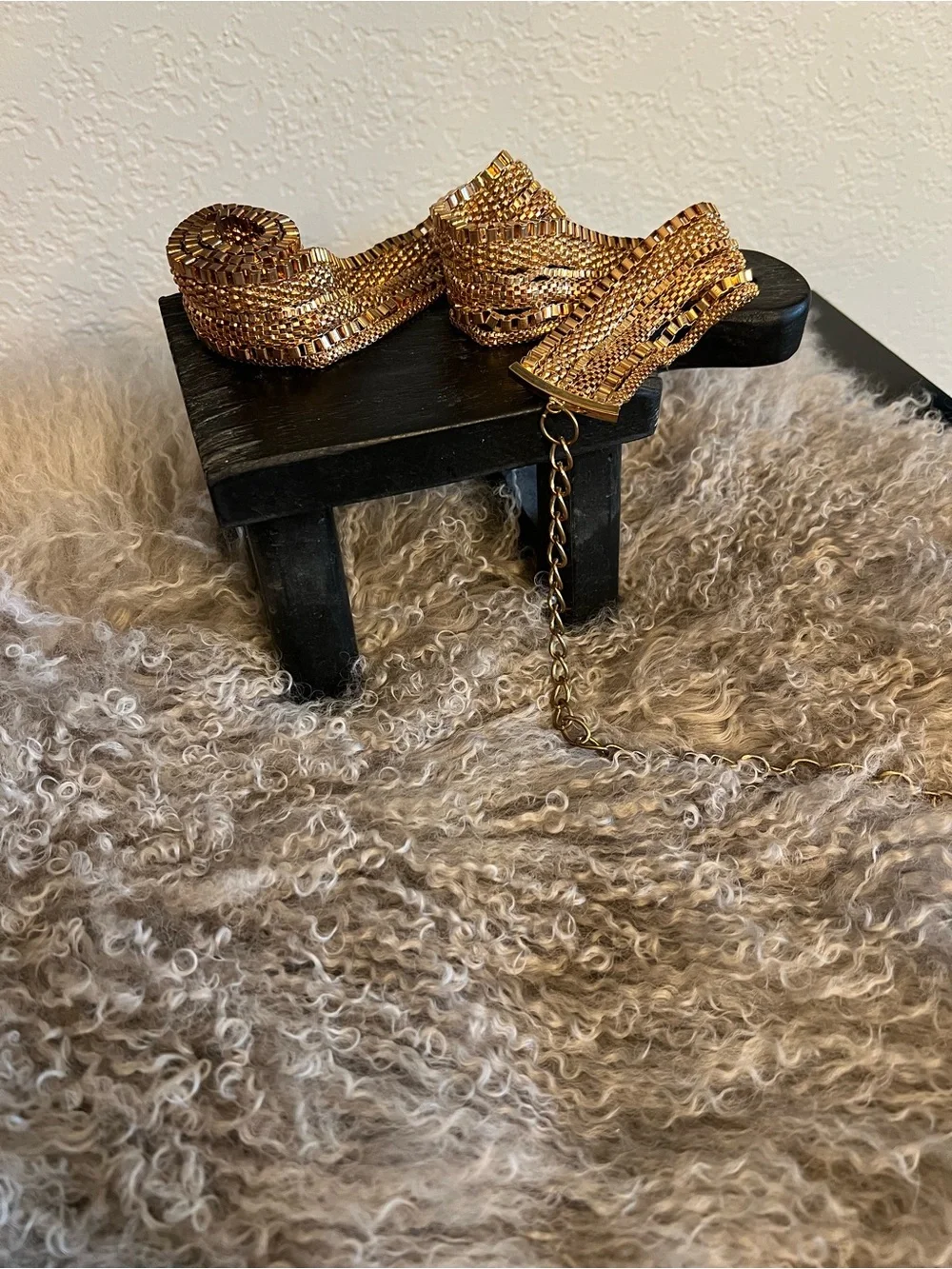 Gold Beaded Vintage Multi-Strand Waist Belt - Women Accessories